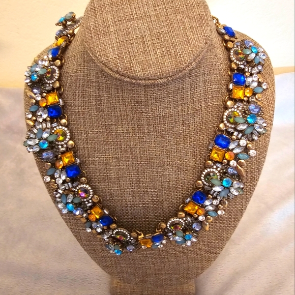 Glamorous Multi-Color Rhinestone Necklace - Picture 2 of 5